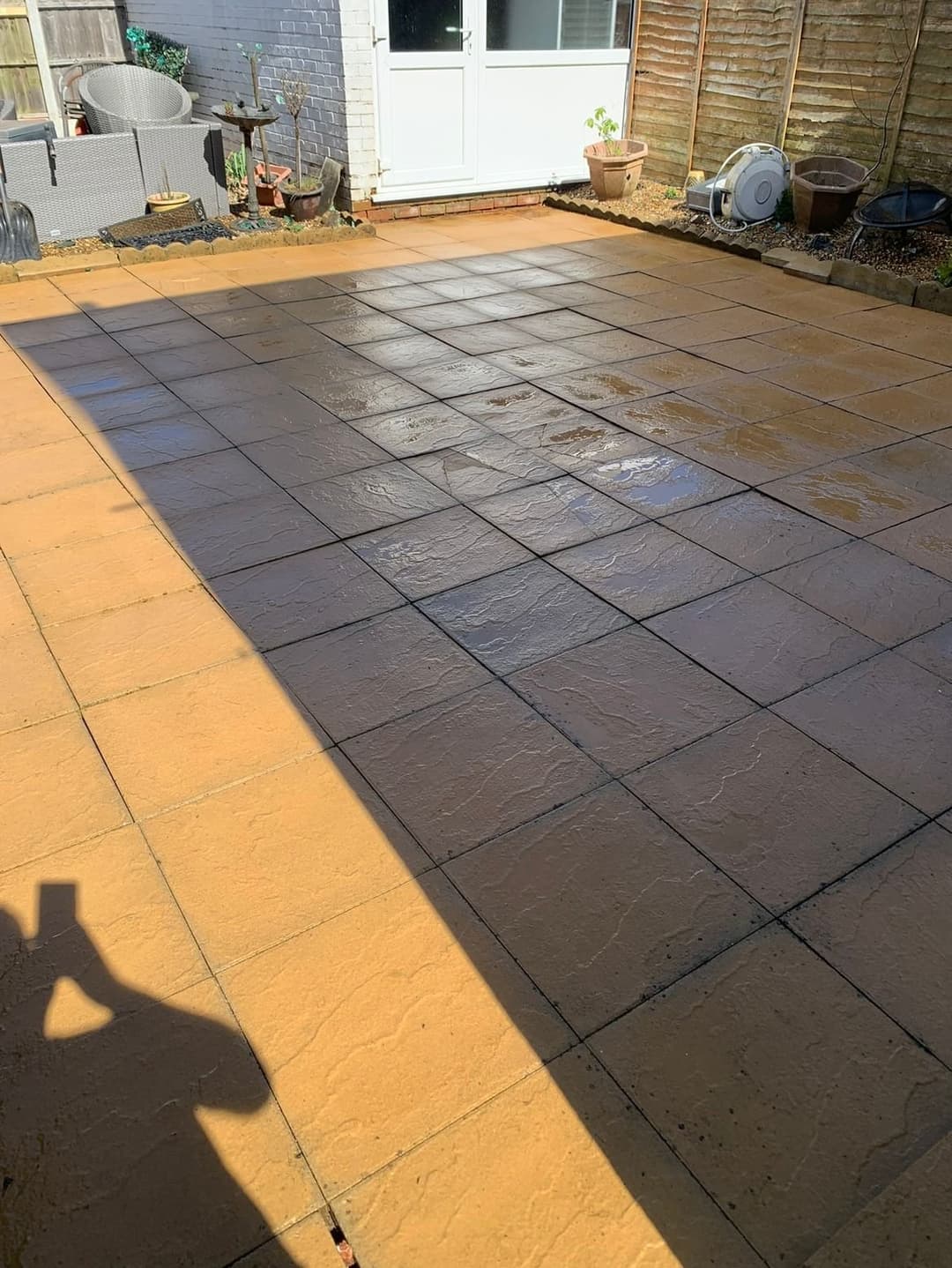 Concrete Patio after cleaning